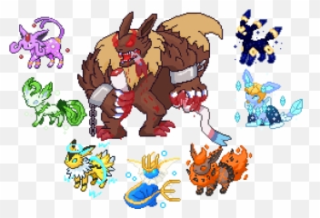 Adoptables - Fused Pokemon Sprites Png,Eevee Png