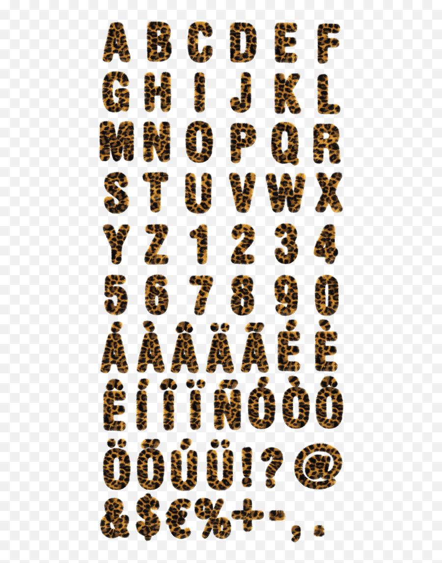 Handmade Font Typography Animal Print - Leopard Font Png,Leopard Print Png