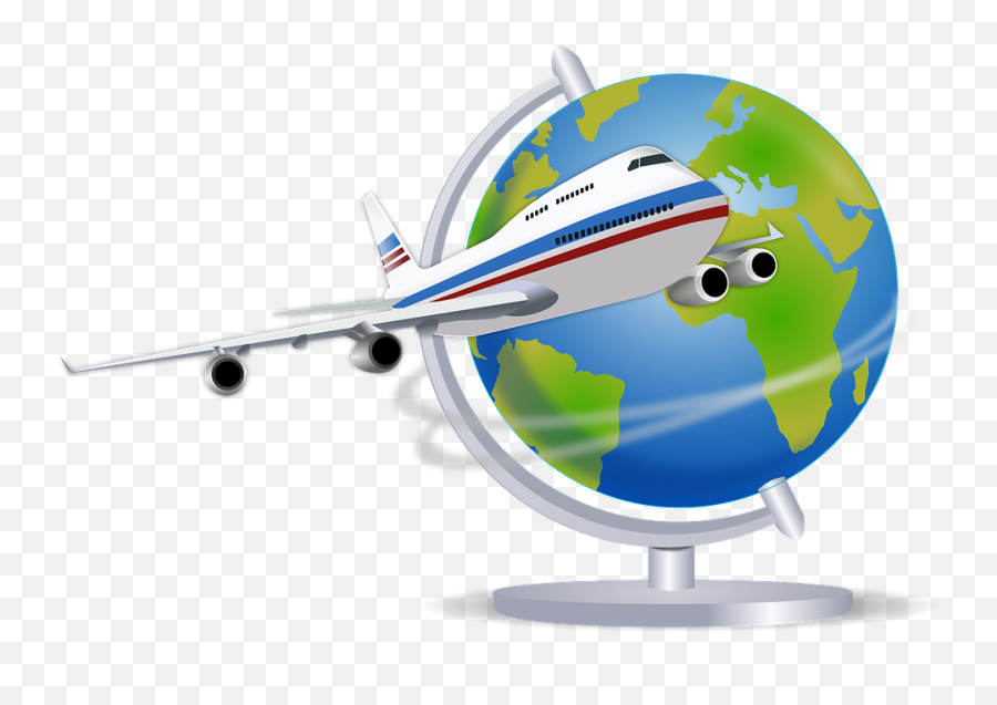 Voyage Avion Png 8 Image - Globe Airplane Clipart,Avion Png