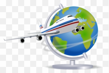 Voyage Avion Png 8 Image - Globe Airplane Clipart,Avion Png