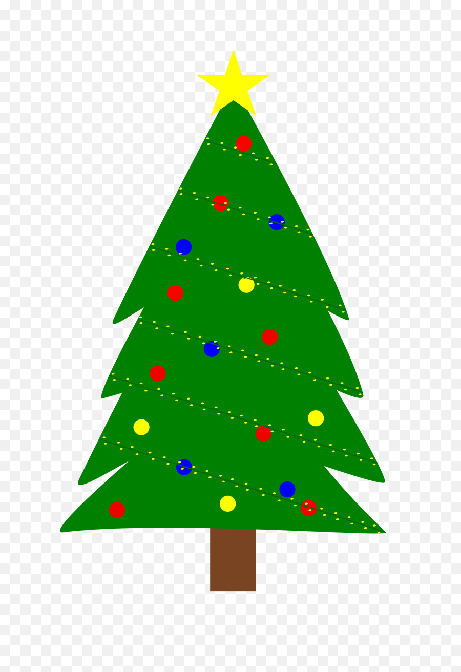 Decorated Christmas Tree With Star Svg Vector - Purple Christmas Tree Drawing Png,Christmas Tree Star Png