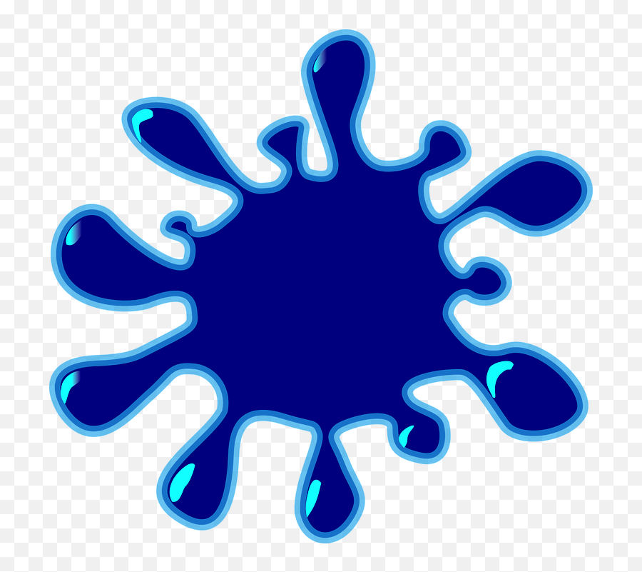 Splatter Ink Blue - Free Vector Graphic On Pixabay Red Color Transparent Background Png,Pool Of Blood Png