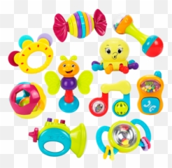 Ilearn 10pcs Baby Rattles Teether - Ikidmarketcom 4 Month Toys png