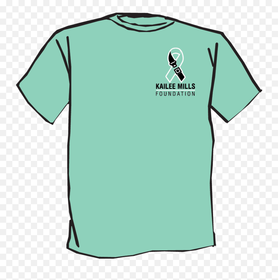 Kailee Mills Foundation T - Shirt Mint Active Shirt Png,Green Tshirt Png