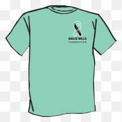 Kailee Mills Foundation T - Shirt Mint Active Shirt Png,Green Tshirt Png