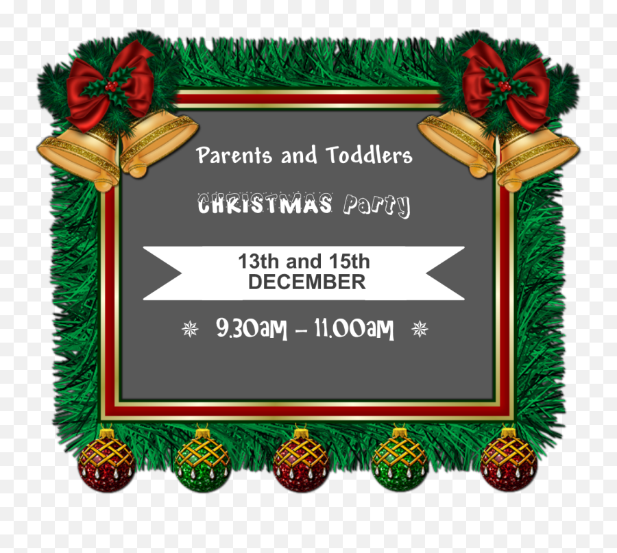 Parents And Toddlers Party - Christmas Square Png Frame Marco Para Foto De Navidad Png,Christmas Party Png