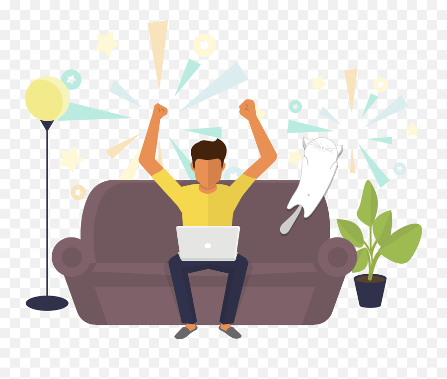 Complete The Language Track And Achieve Fluency - Person Vector Illustration Person Sitting At Home Png,Sitting Person Png