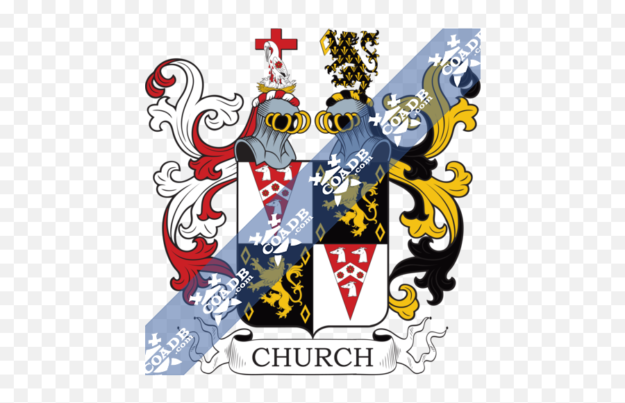 Church Family Crest Coat Of Arms And Name History - Scottish Cole Family Crest Png,Church's Chicken Logo