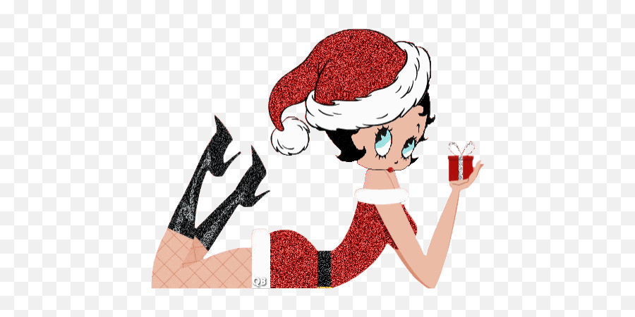 Santa Hat Stickers For Android Ios - Betty Boop Christmas Gif Png,Santa Hat Transparent Gif