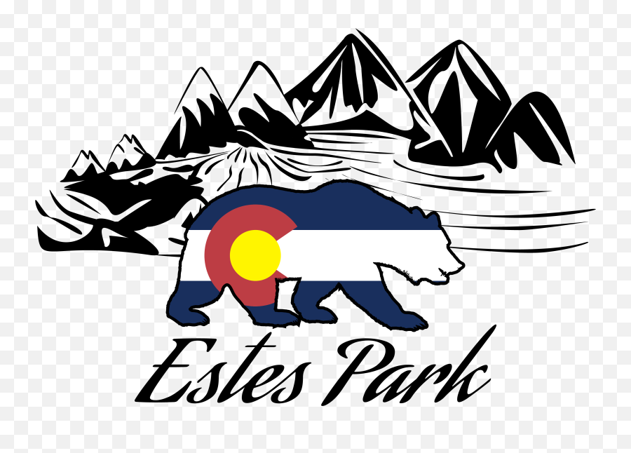 This Is An Estes Park Colorado Design I - Colorado Logo With Bear Png,Colorado Flag Png