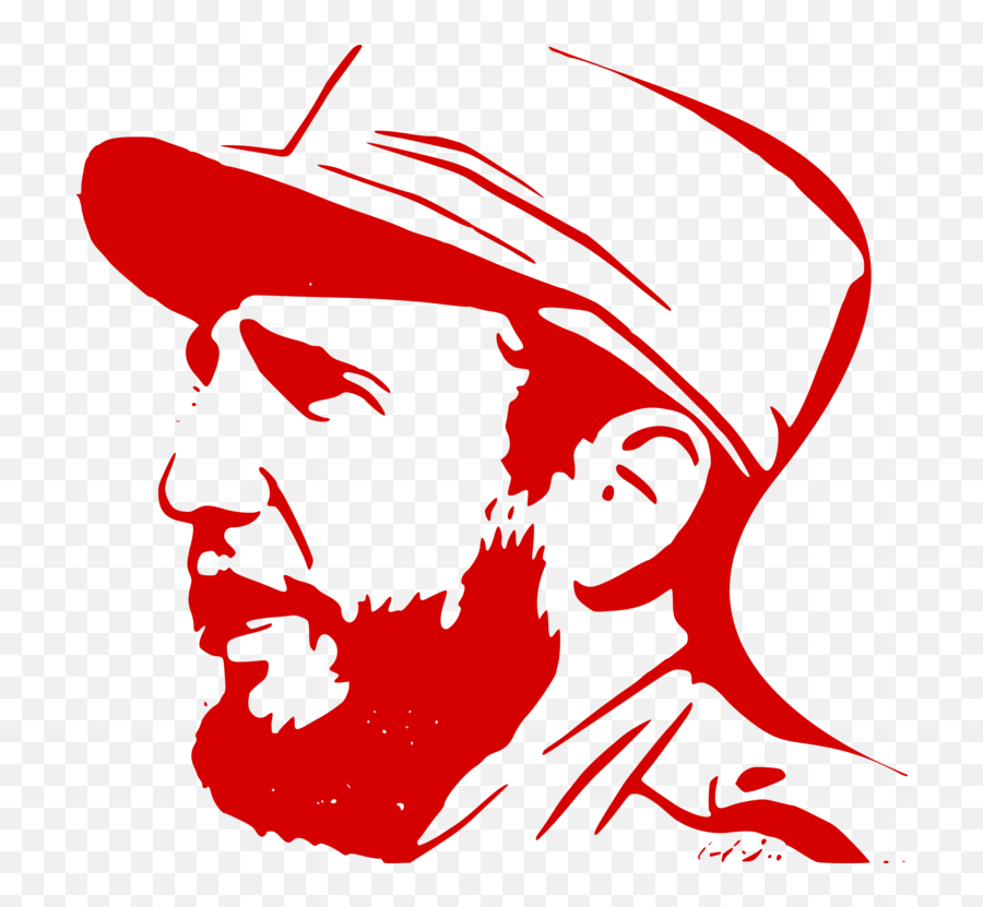 Line Art Head Png Clipart - Fidel Castro Vector,Che Guevara Png