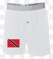 Flag Of Trinidad And Tobago - Black Border White Boxer Shorts Solid Png,Trinidad Flag Png