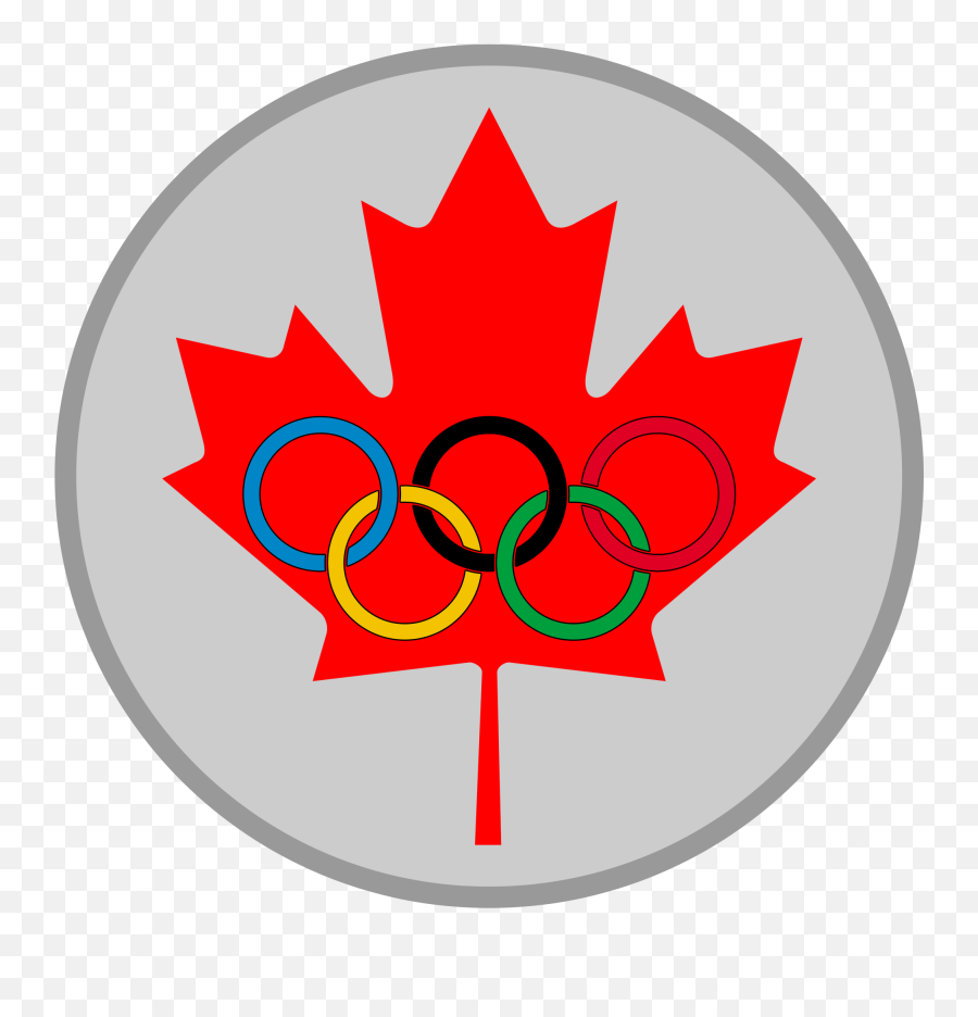Maple Leaf Olympic Silver Medal - Canada Flag Png,Olympic Rings Png