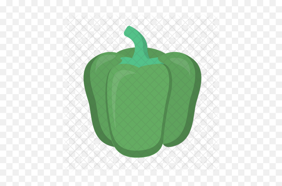 Green Pepper Icon Of Flat Style - Green Bell Pepper Emoji Png,Green Pepper Png