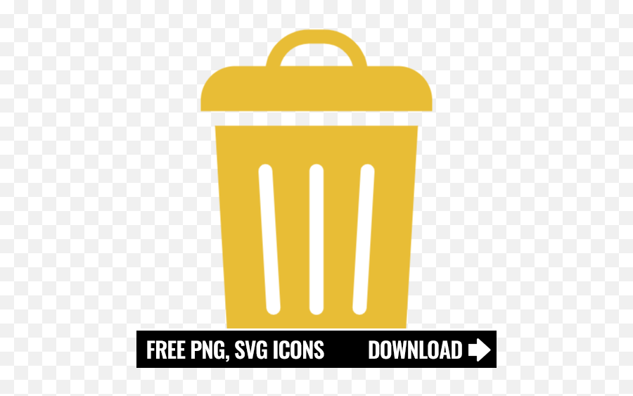 Free Trash Can Icon Symbol Png Svg Download - Lid,Phone Icon In Yellow Color