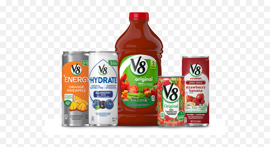 V8 U2013 The V Is For Vegetables - Campbells Food Service V8 Juice Png,Juice Box Png