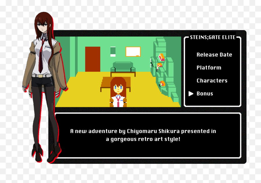 8 - Bit Adv Steinsgate Steins Gate Famicom Png,Makise Kurisu Icon