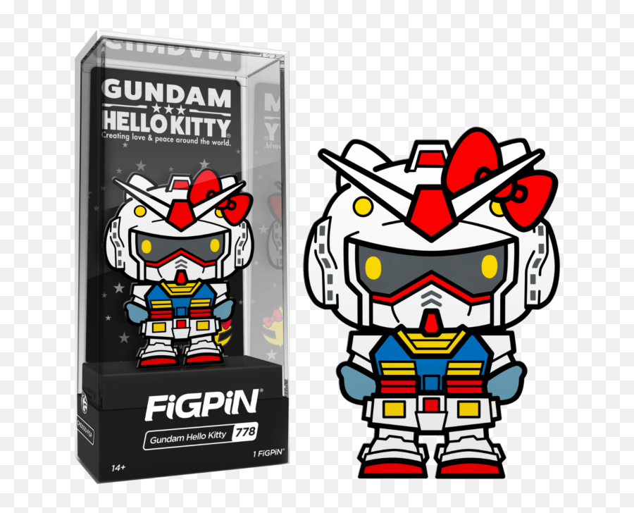 Gundam X Hello Kitty - Gundam Hello Kitty Figpin Enamel Pin Cute Hello Kitty Gundam Png,Hello Kitty Icon Pack
