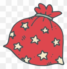Red Polka Dot Gift Bag Hand Drawn Cartoon Icon 16 - Saco De Presente Desenho png
