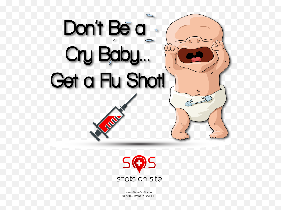 Download Donu0027t Be A Cry Babyget Flu Shot - Crying Baby Cartoon Png,Crying Baby Png