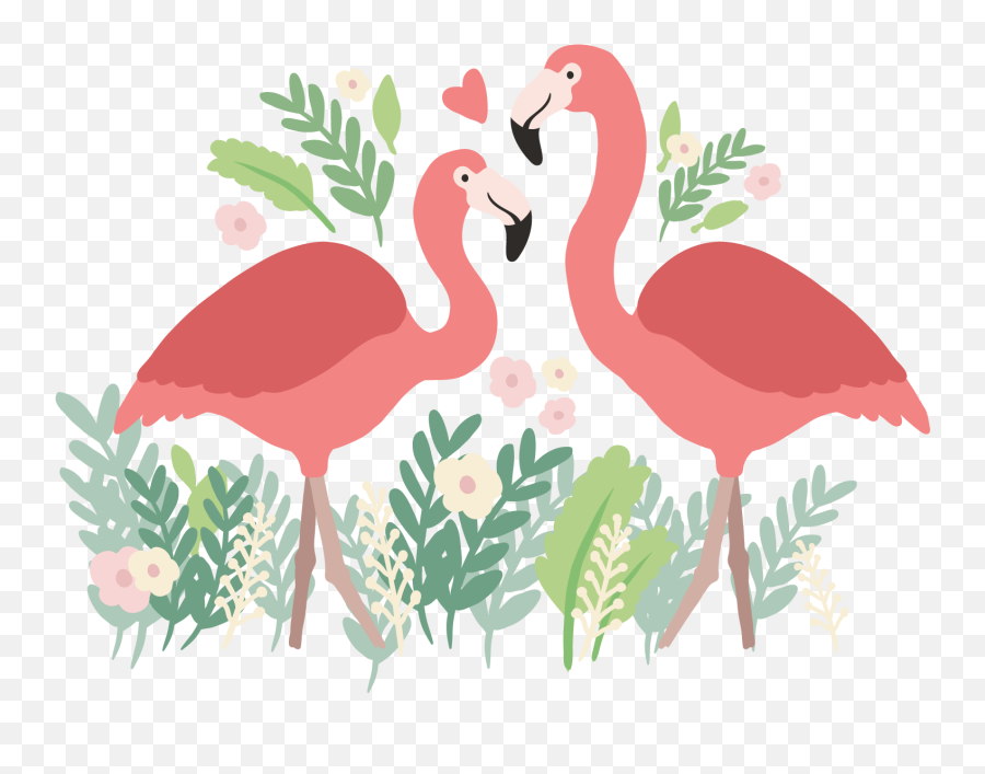 Flamingo Transparent Love - Transparent Cartoon Download Background Flamingo Hd Png,Flamingo Transparent Background