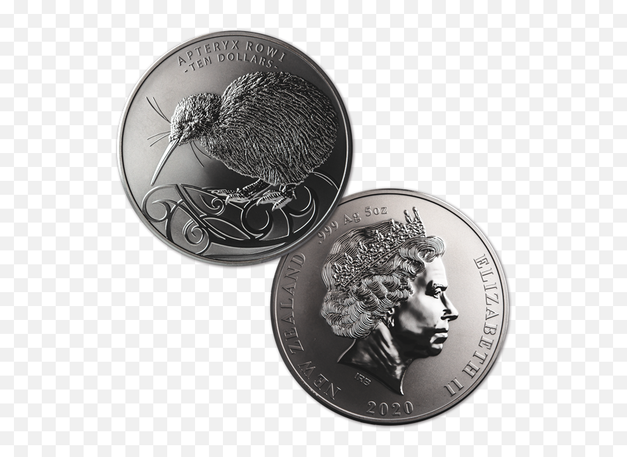 2020 Kiwi 5oz Silver Black - Silver Coins 2020 5oz Png,Nickel Png