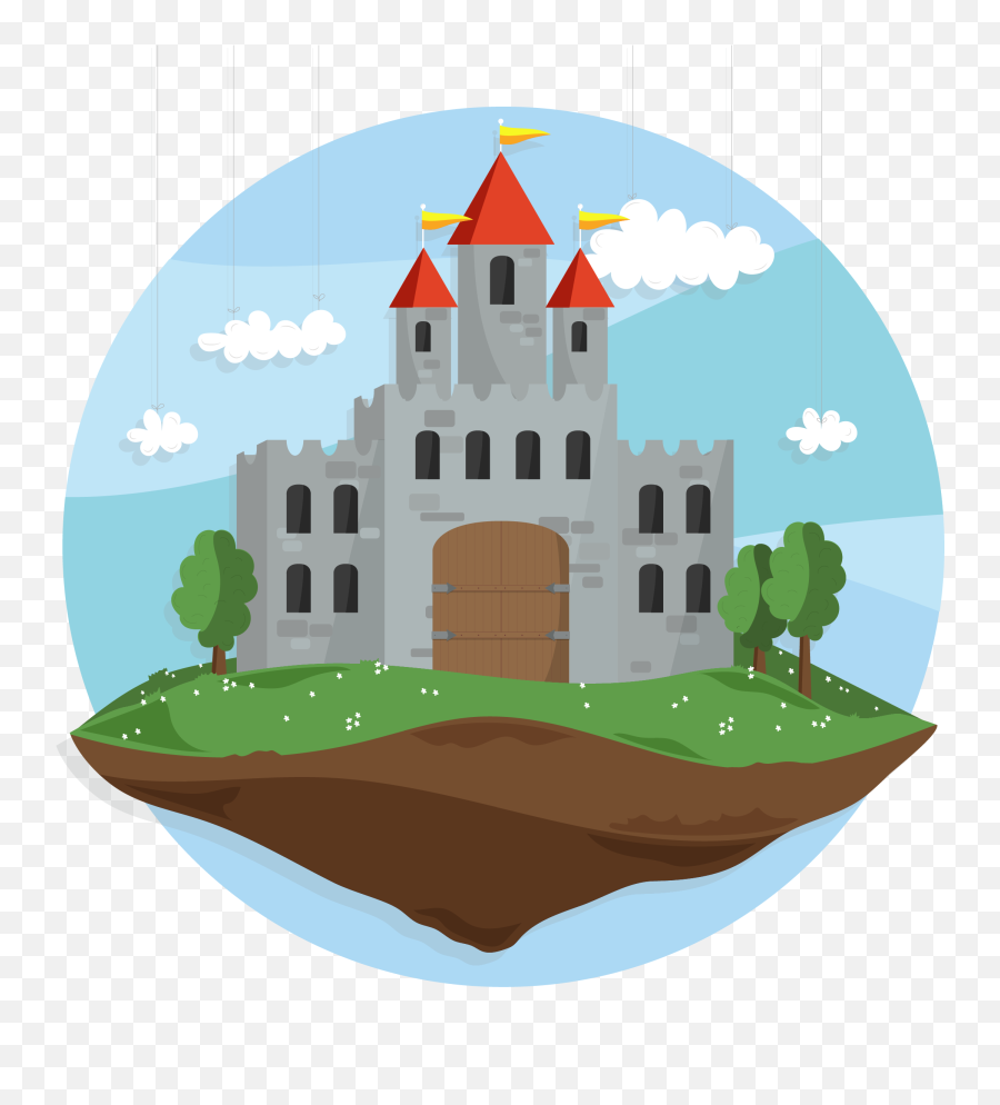 Air Cartoon Fairy Tale Castle Vector - Fairy Tales Clipart Png,Fairytale Png
