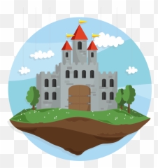 Air Cartoon Fairy Tale Castle Vector - Fairy Tales Clipart Png,Fairytale Png