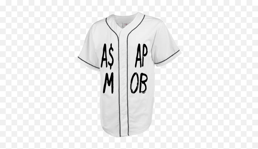 Aap Mob Asap Rob A Ap M Ob 00 Adult Full Button Baseball Jersey - Tonga Baseball Jersey Png,Asap Mob Logo
