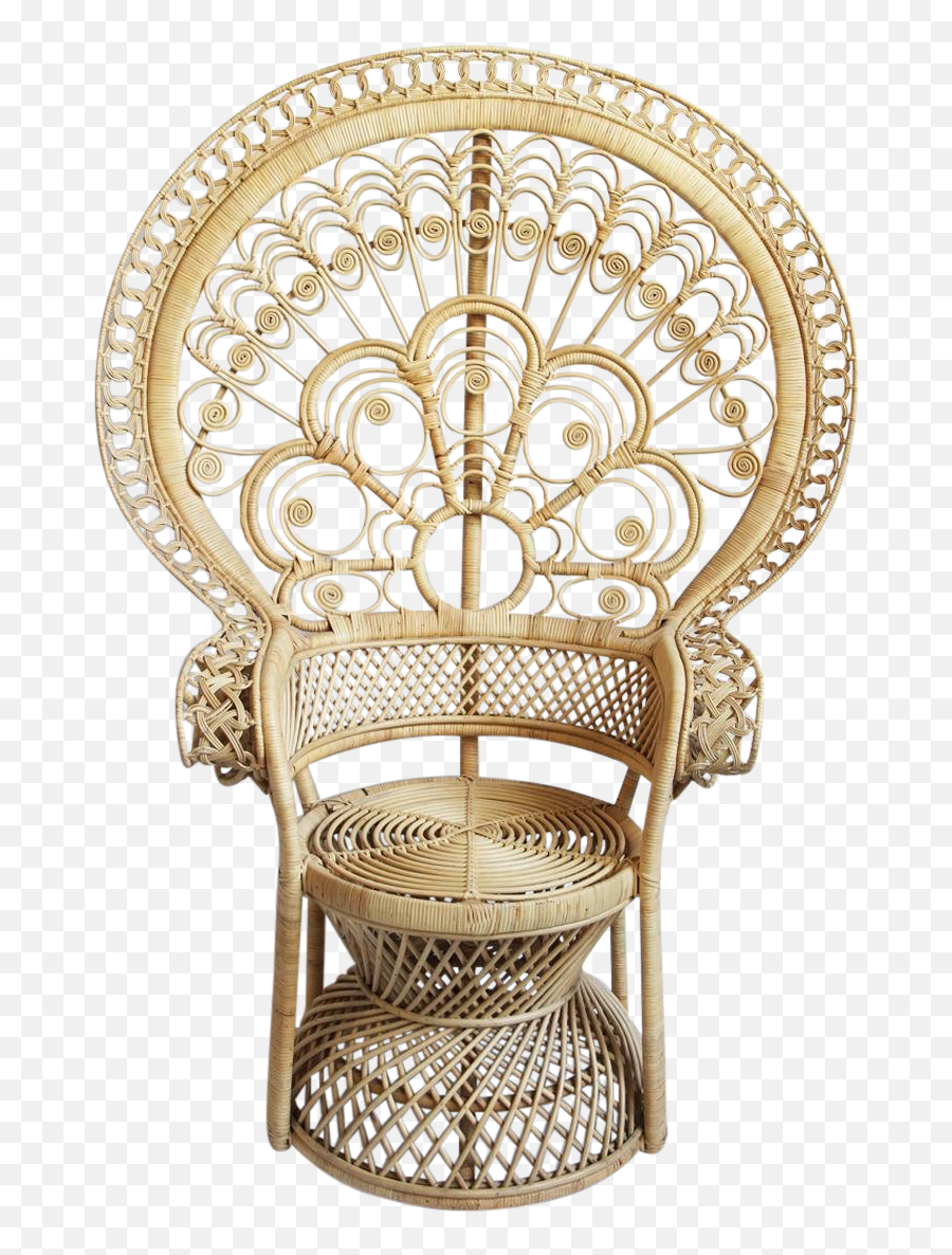 Peacock Rattan Chair - Throne Png,Throne Chair Png