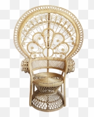 Peacock Rattan Chair - Throne Png,Throne Chair Png