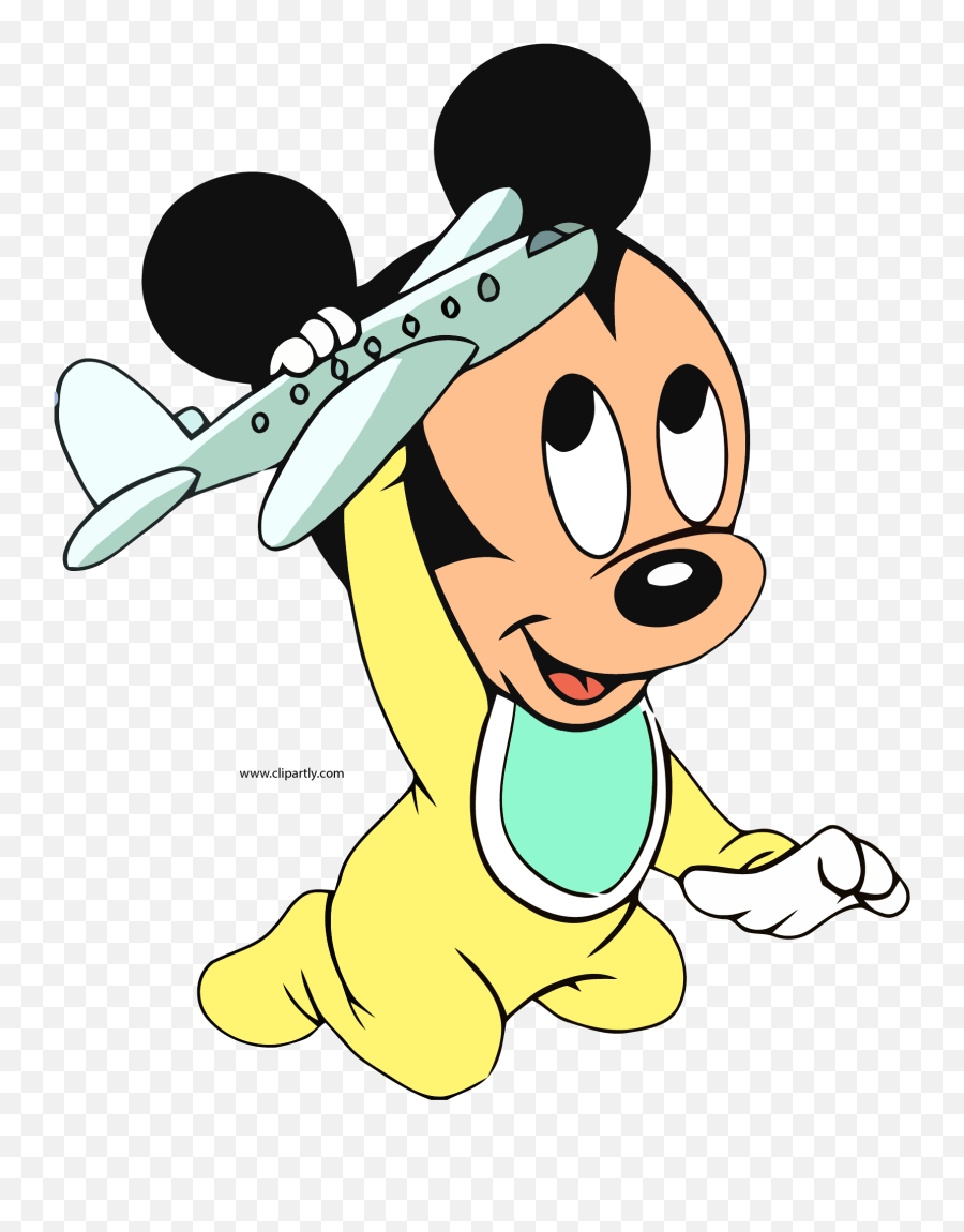 Baby Mickey Mouse Playing Toy Plane - Baby Mickey Mouse Playing Png,Playing Png