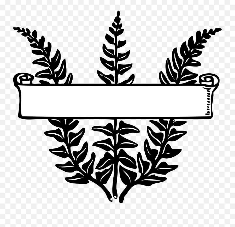 Free Fern Clip Art Black And White Download - Black And White Vector Png,Fern Png