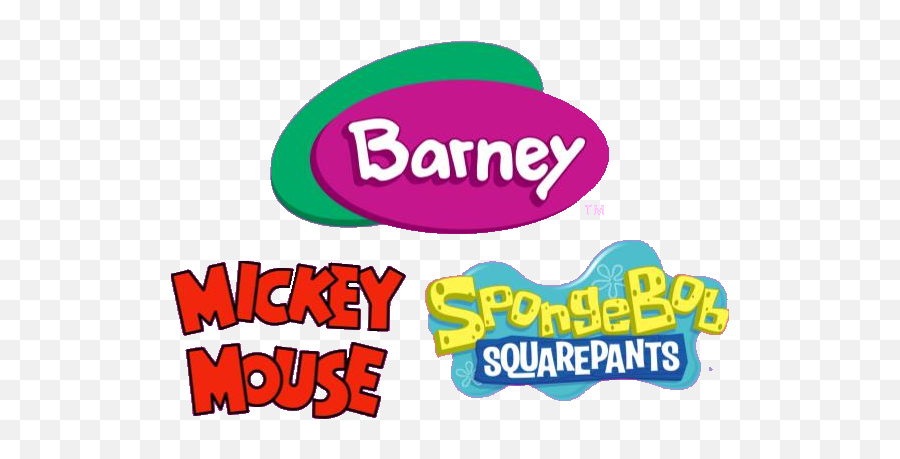 Download Barney Mickey Spongebob Logo Png Image With No - Barney Spongebob Mickey Mouse,Mickey Logo
