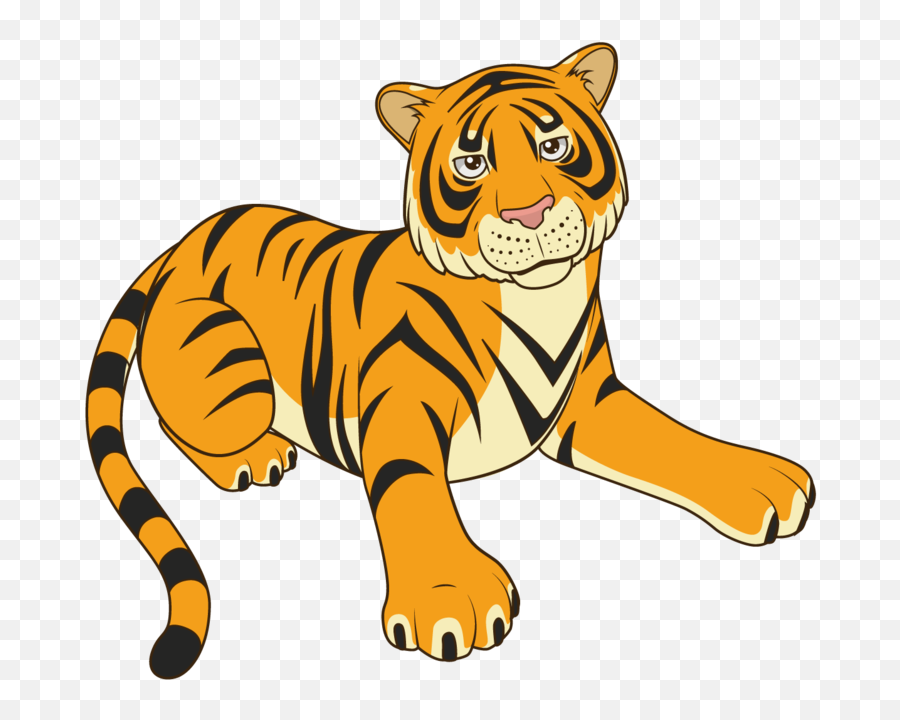 Tiger Black Cartoon Illustration - Tiger Cartoon Png,Tigre Png
