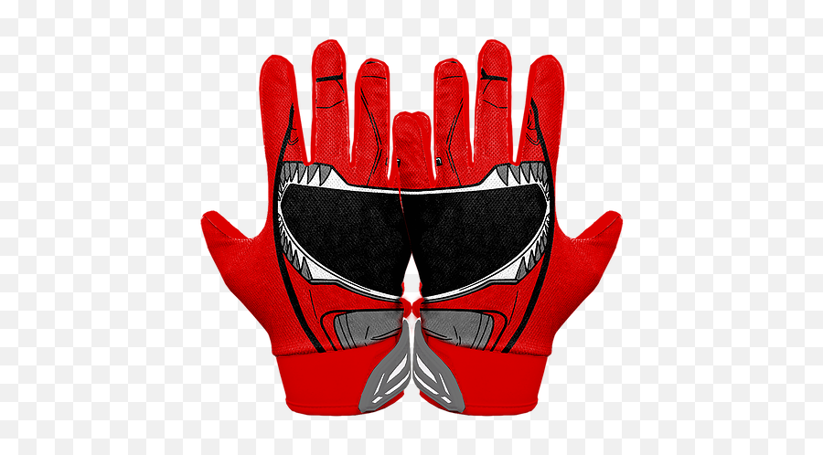 Red Ranger Football Gloves - Power Rangers Football Gloves Png,Red Ranger Png