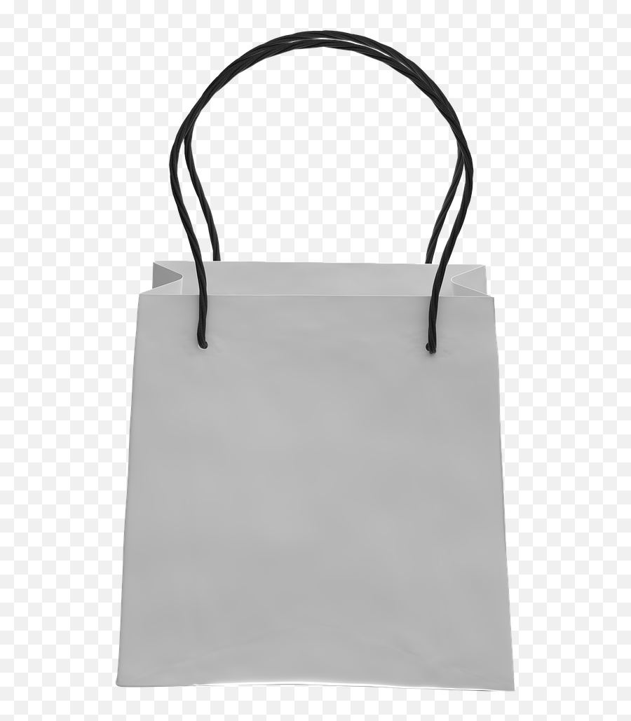 White Shopping Bag Front View - Sacola De Compra Render Png,Shopping Bag Transparent Background