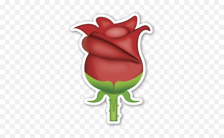 This Sticker Is The Large 2 Inch - Rose Emoji Sticker Png,Rose Emoji Png
