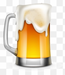 Download Realistic Beer Vector Cartoon - Caneca De Cerveja Png