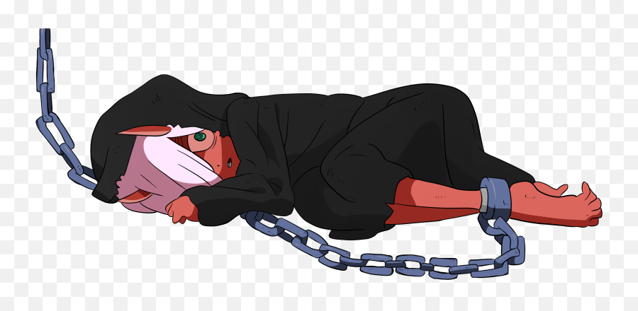Download Fan Artchained Red Oni Zero Two Speed Paint - Hiro And Zerotwo Transparent Png,Zero Two Png