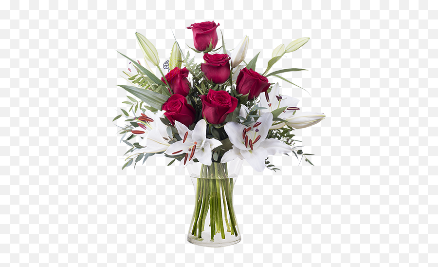 Magical Romance Roses And Lilies - Bouquet De Felurs Png,White Lily Png