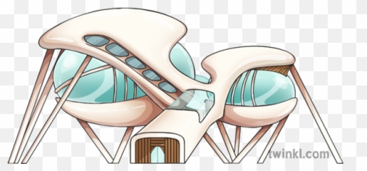 Futuristic House Illustration - Twinkl Drawing png