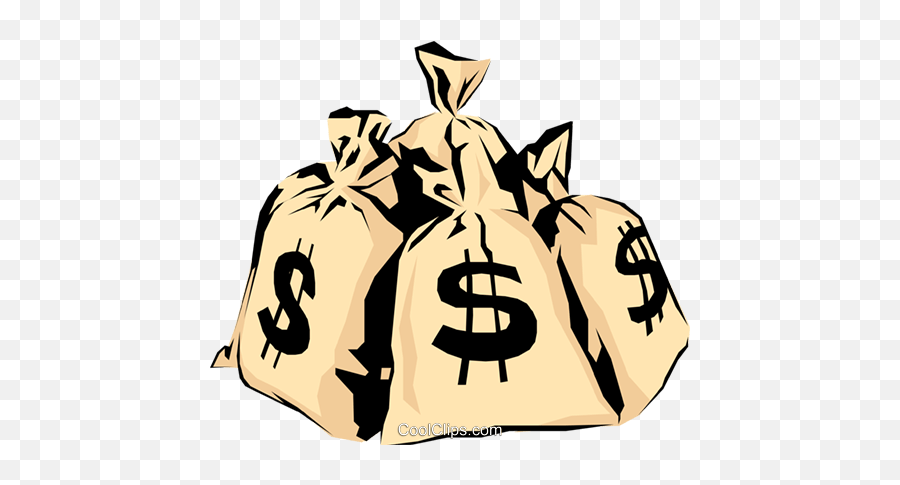 Money Bags Royalty Free Vector Clip Art - Transparent Money Bag Money Vectors Png,Money Bags Png