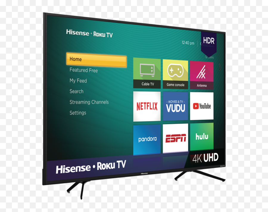 4k Uhd Hisense Roku Tv With Hdr 2019 75r6e1 - Hisense Usa Hisense 58 Tv Png,Roku Png