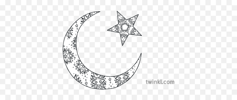 Australia Mindfulness Star And Crescent Moon Islam Ramadan - Luna En Blanco Y Negro Png,Crescent Moon Transparent