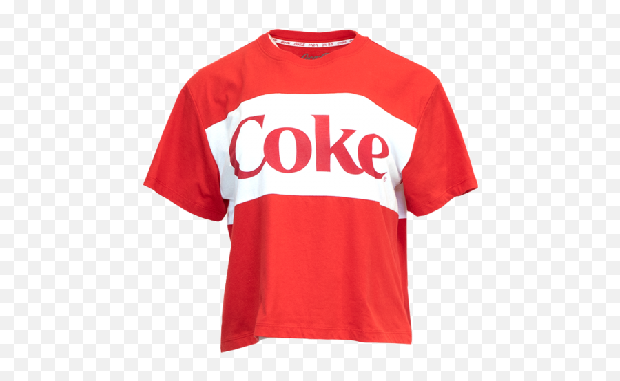 Coke Panel Womenu0027s Crop Tee - Short Sleeve Png,Coke Logo
