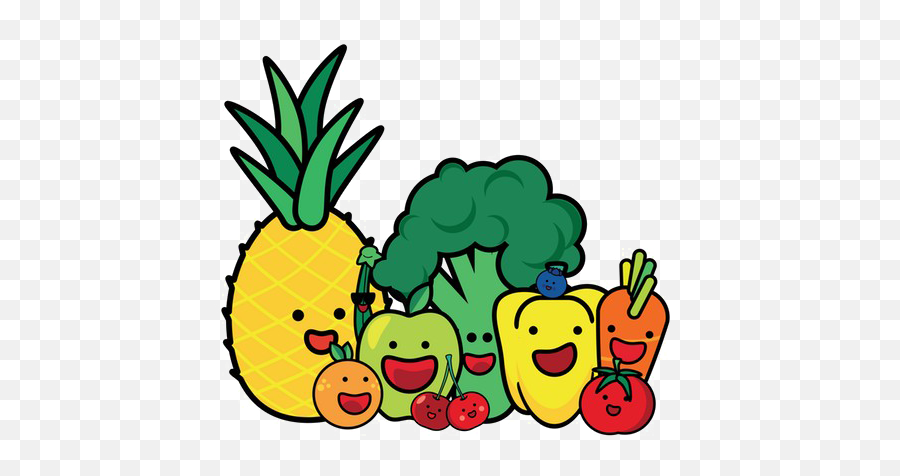 Healthy Food Cartoon Png - Fruits And Vegetables Cartoon,Cartoon Food Png -  free transparent png images 