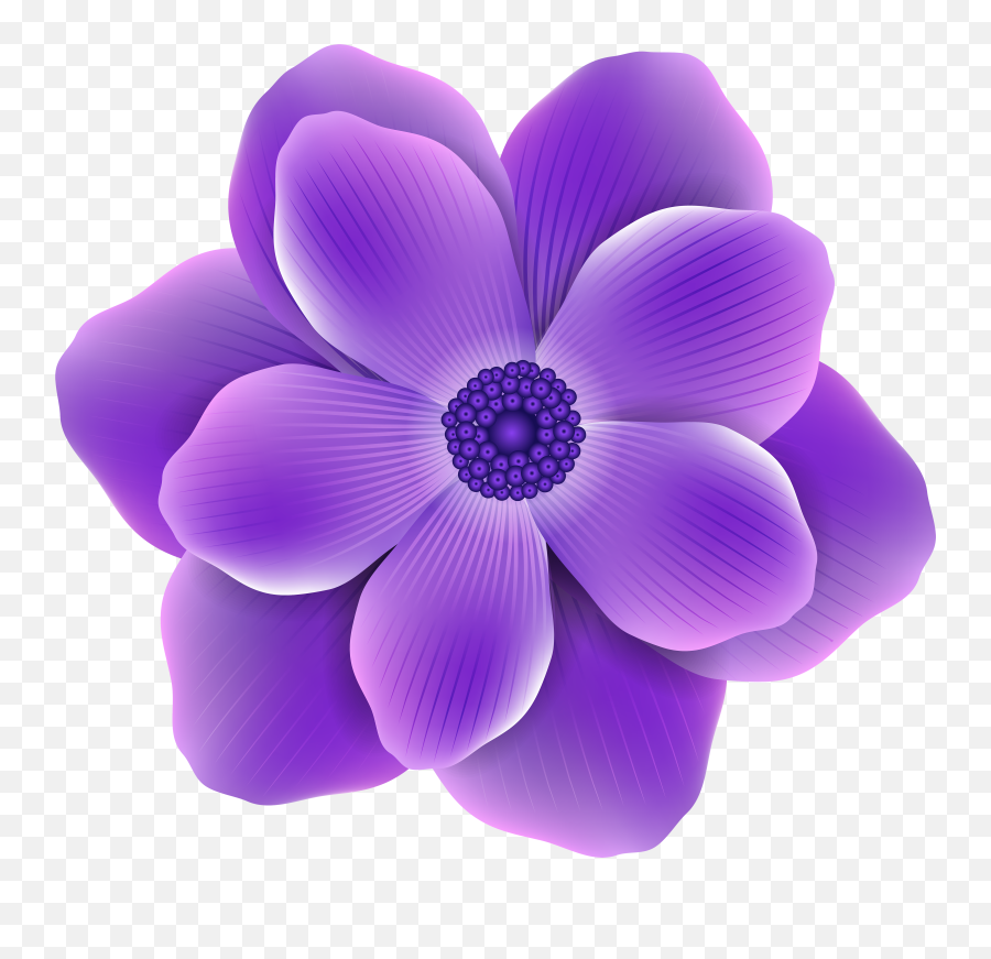 Purple Flower Png Clip Art Image - Purple Flower Transparent Background,Purple Flowers Png