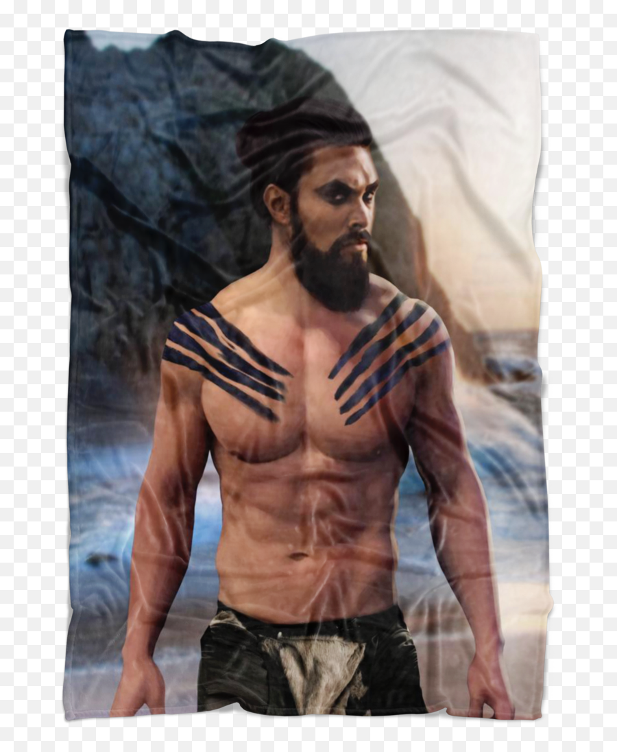 Khal Drogo Jason Momoa Sexy Ultra Soft Plush Fleece Blanket - Sexy Picture Jason Momoa Png,Jason Momoa Png