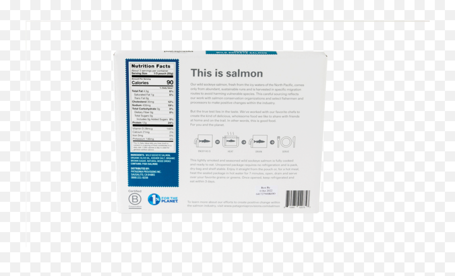 Patagonia Provisions Salmon Original 6oz - Vertical Png,Patagonia Fish Logo